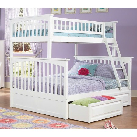 B1412 Wh : Giường 2 Tầng + Hộc Kéo - 1m2 / 1m4 B1412 Wh : Giường 2 Tầng + Hộc Kéo - 1m2 / 1m4